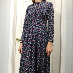Vintage 80s Laura Ashley button down front dress